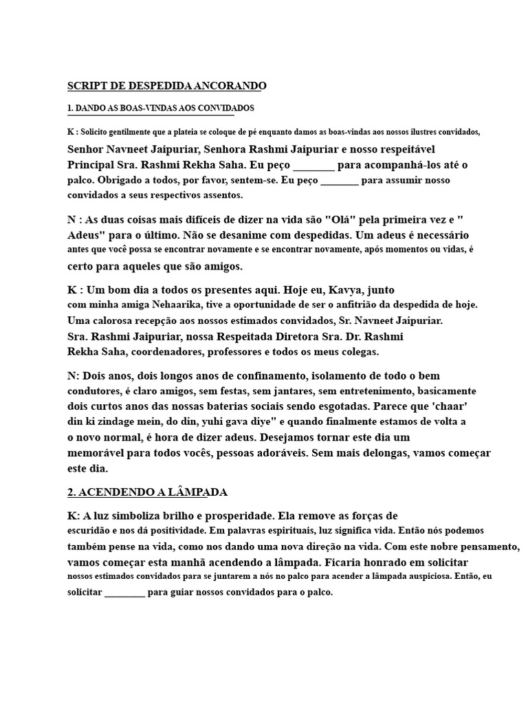 Despedida Memorável: Celebração e Homenagens | PDF | Danças | Artes Cênicas