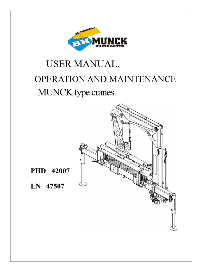 Munck Crane Operation Manual | PDF | Crane (Machine) | Truck