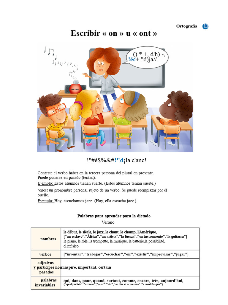 Ortografía y Verbos en Francés | PDF