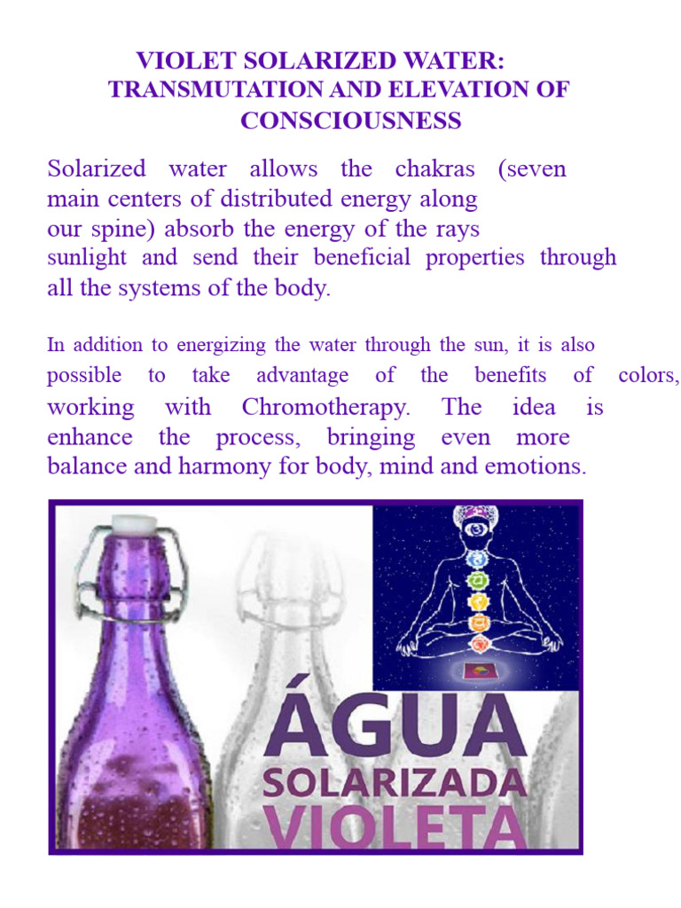 Violet Solarized Water Benefits Guide | PDF | Water