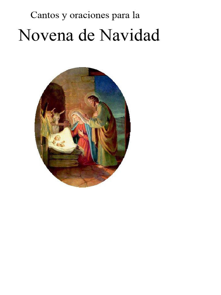 Cantos y Oraciones para la Novena de Navidad | PDF | María, madre de ...