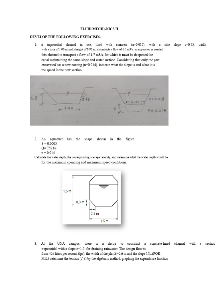 Fluid Mechanics II Exercises and Solutions | PDF | Classical Mechanics ...