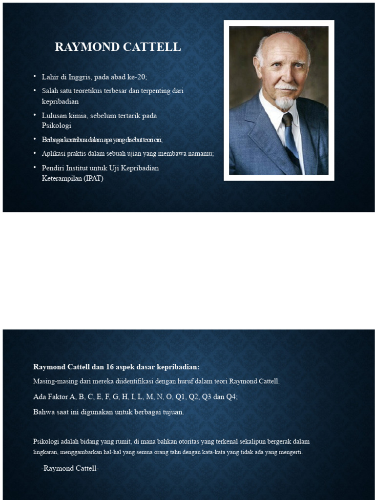 Teori Kepribadian Cattell dan 16PF | PDF