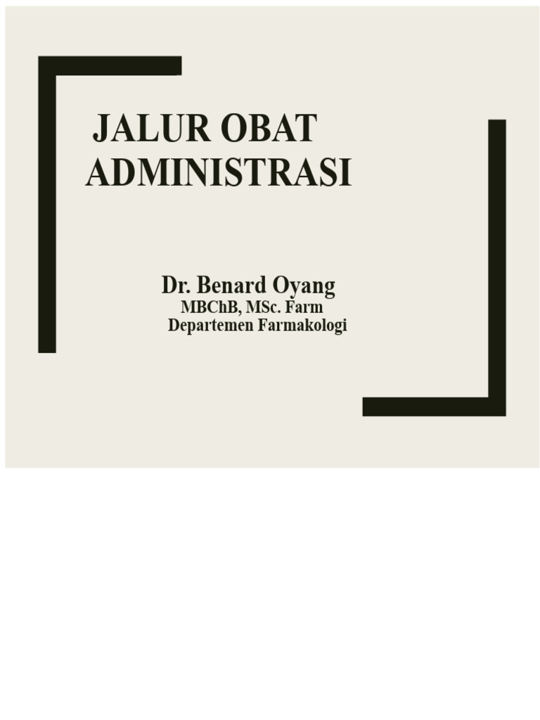 Rute Pemberian Obat-1 | PDF