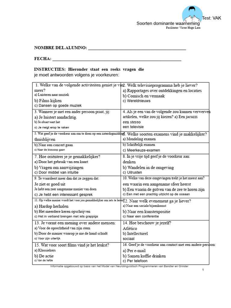 Test Vak | PDF