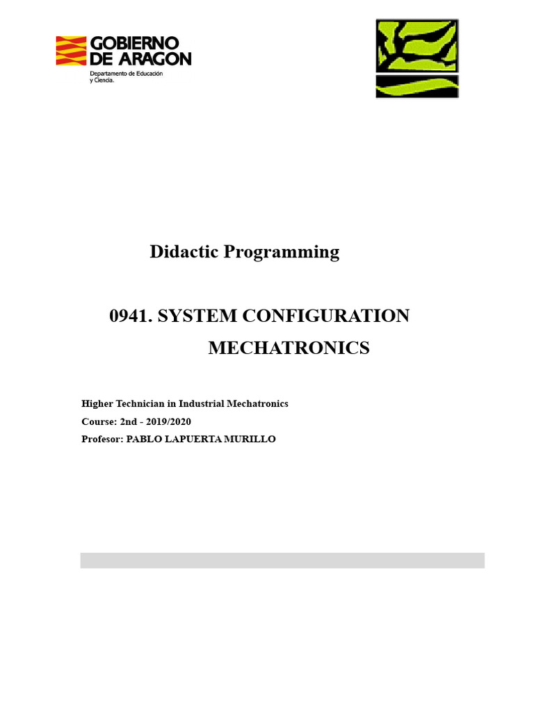 Configuration of mechatronic systems 1 | PDF | Mechatronics | Evaluation