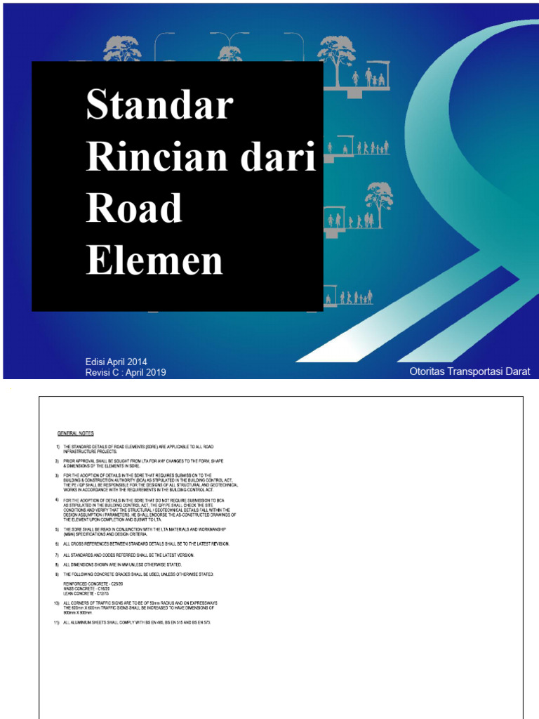 Detail Standar Elemen Jalan | PDF