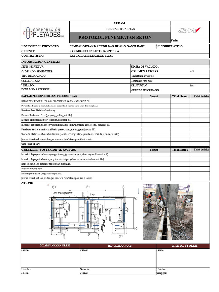 protokol Penempatan Beton - PENUTUPAN | PDF