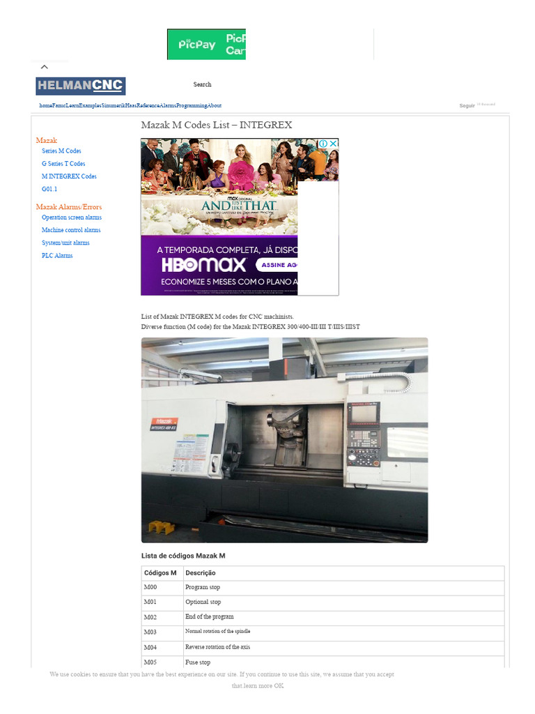 Mazak INTEGREX M Codes List | PDF | Mechanical Engineering | Industrial ...