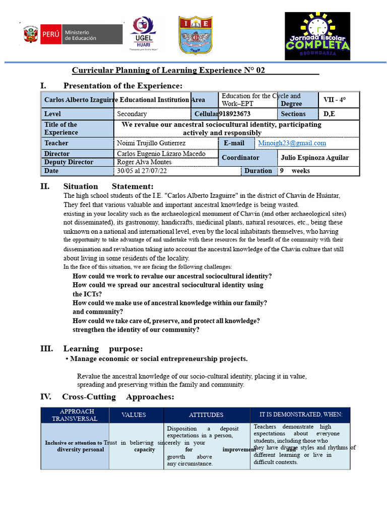 Learning Experience 02 - General EPT | PDF | Evaluation | Design Thinking