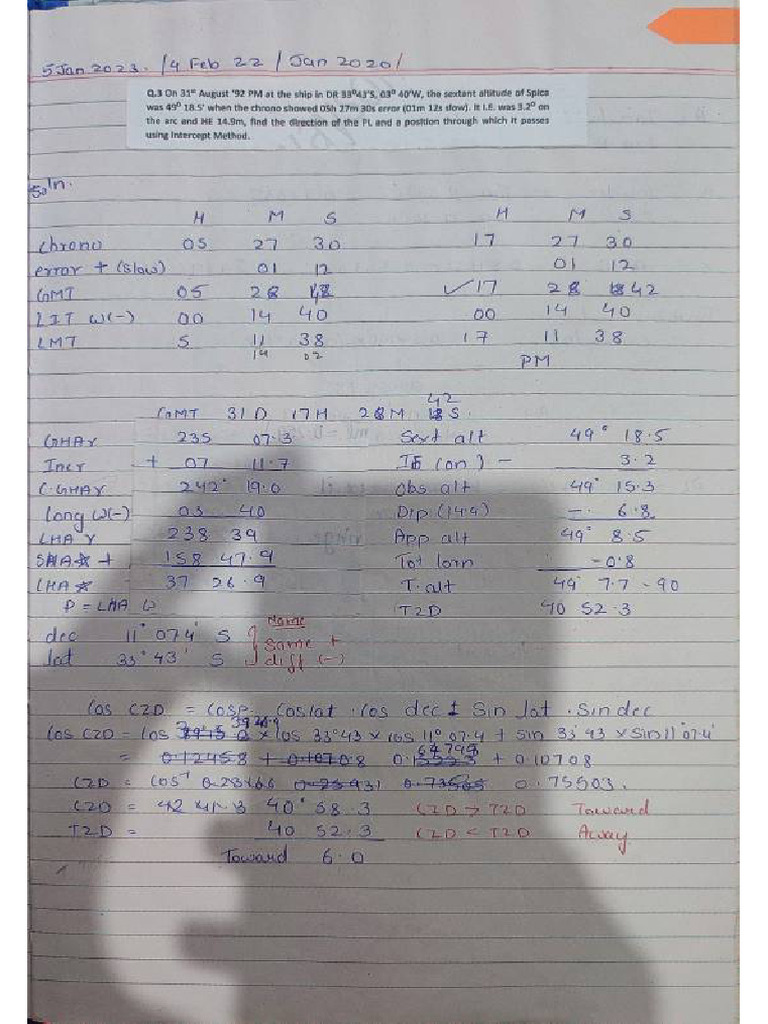 2 ND Mate PON Numericals Past | PDF