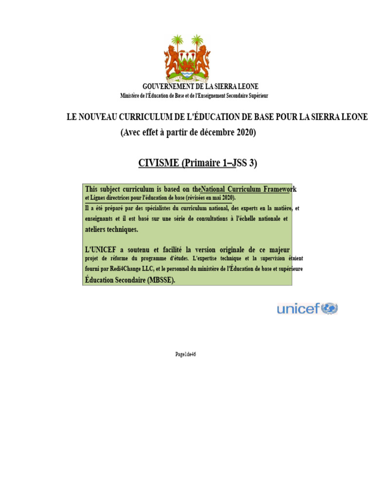 Nouveau Curriculum Éducation de Base SL | PDF | Apprentissage ...