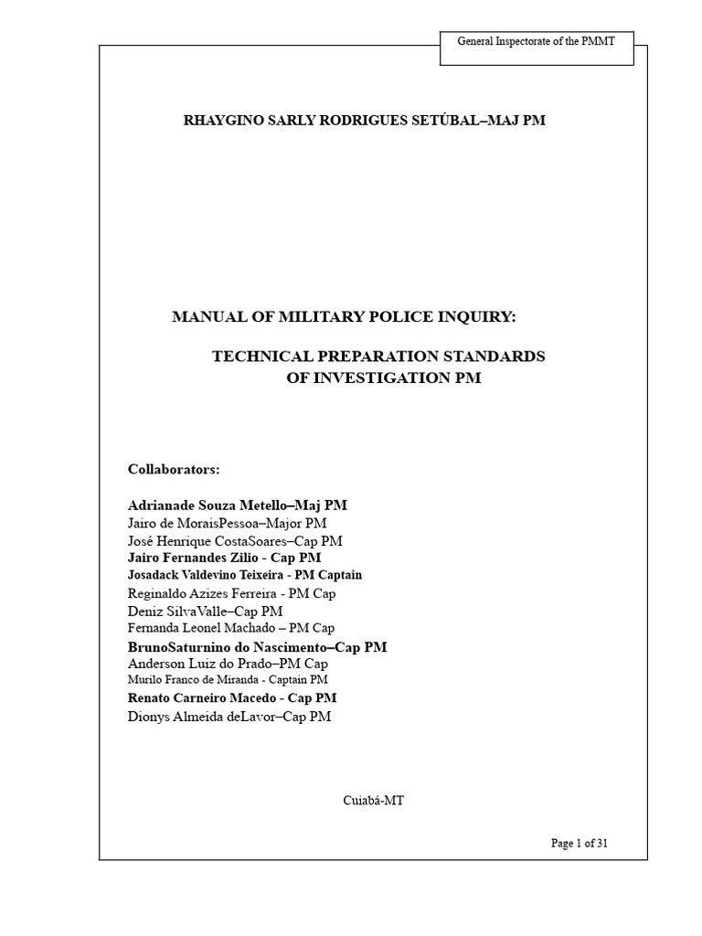 INQUIRY MANUAL - Updated Jan. 18 | PDF | Witness | Crimes