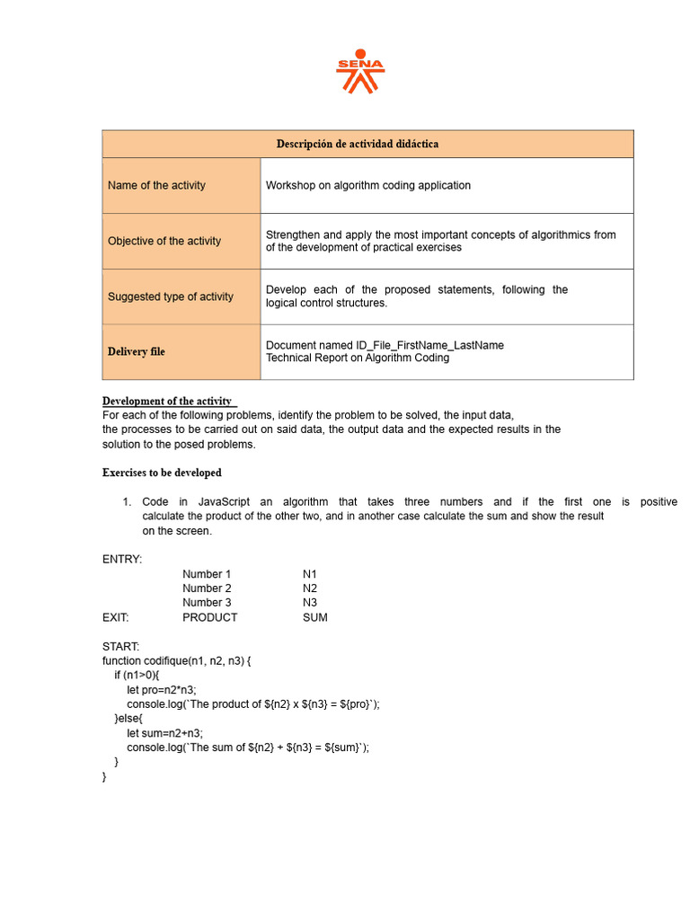 JavaScript Algorithm Coding Workshop | PDF | Algorithms | Computer ...