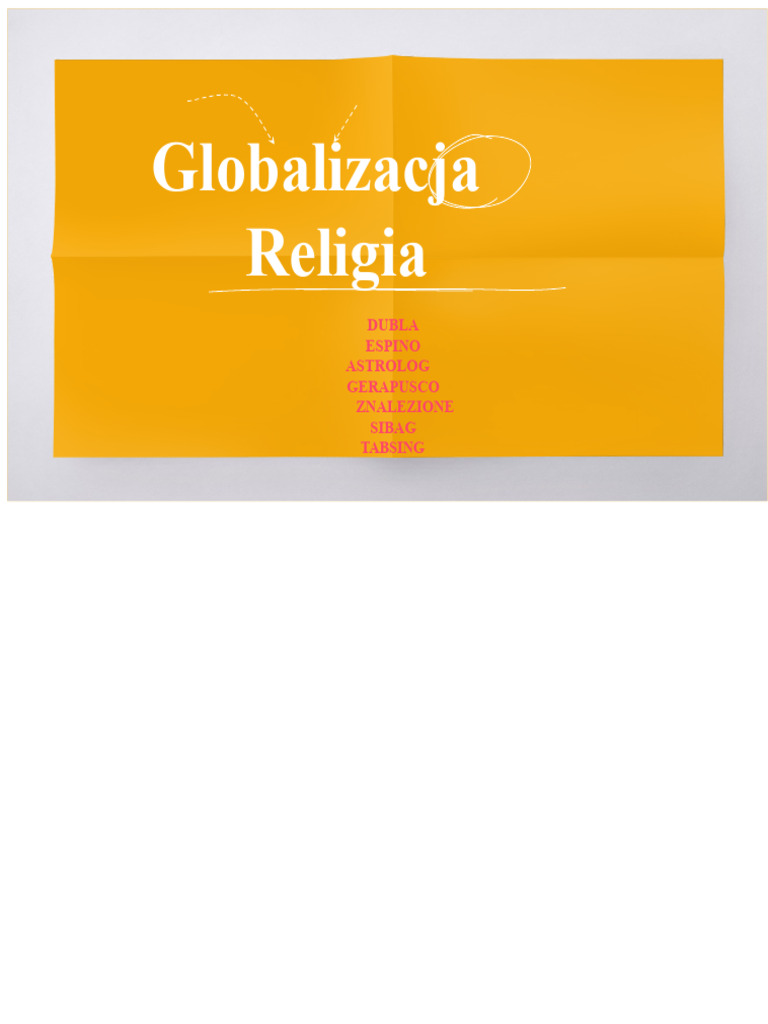 Globalizacja Religii (GRUPA 3 KLASA SSP 113 AB2E) | PDF