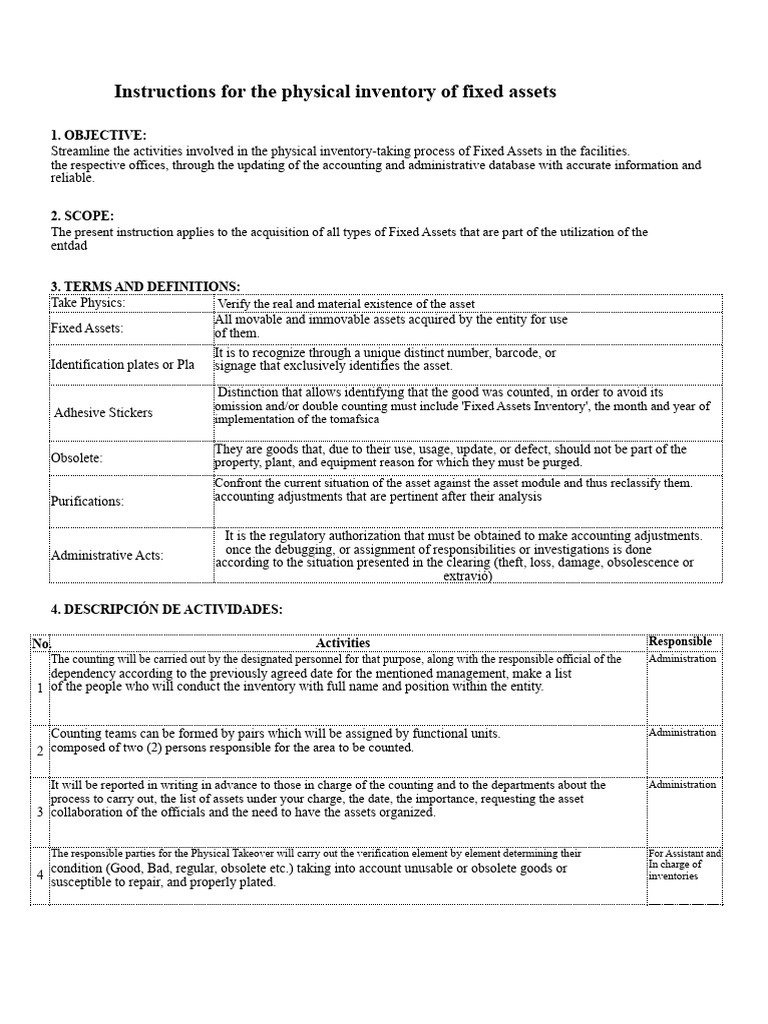 Instruction Manual For Physical Inventory Taking | PDF | Inventory ...
