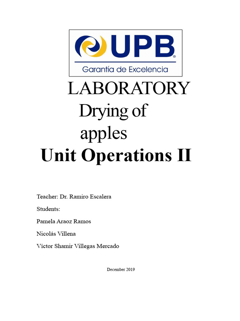 Apple Drying Report.docx | PDF | Clothes Dryer | Humidity