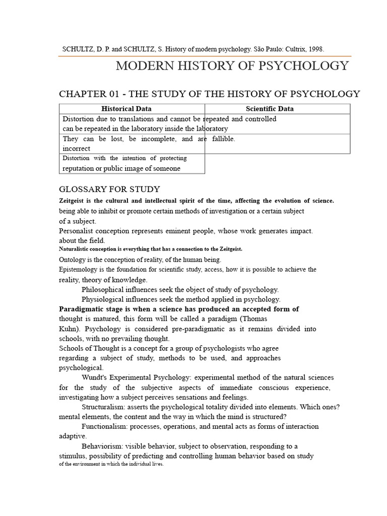Overview of Modern Psychology History | PDF | Psychology | Experience