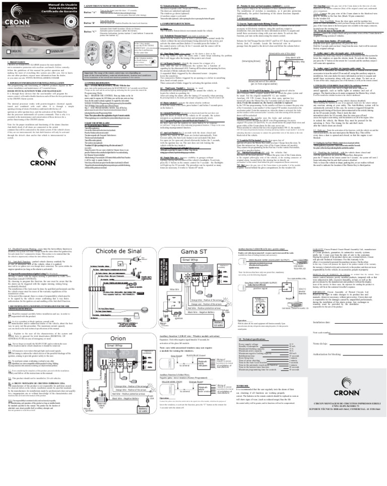 Remote Control Functions Guide | PDF | Remote Control | Motor Vehicle