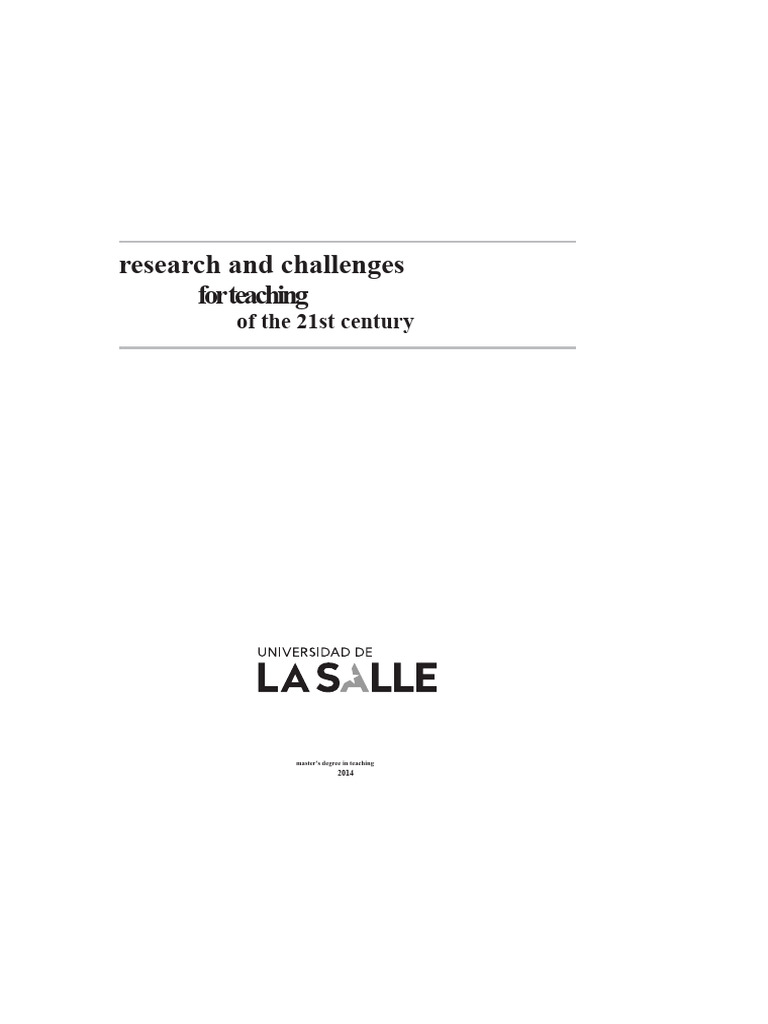 The Teacher in The Face of The Challenges of The 21st Century | PDF ...