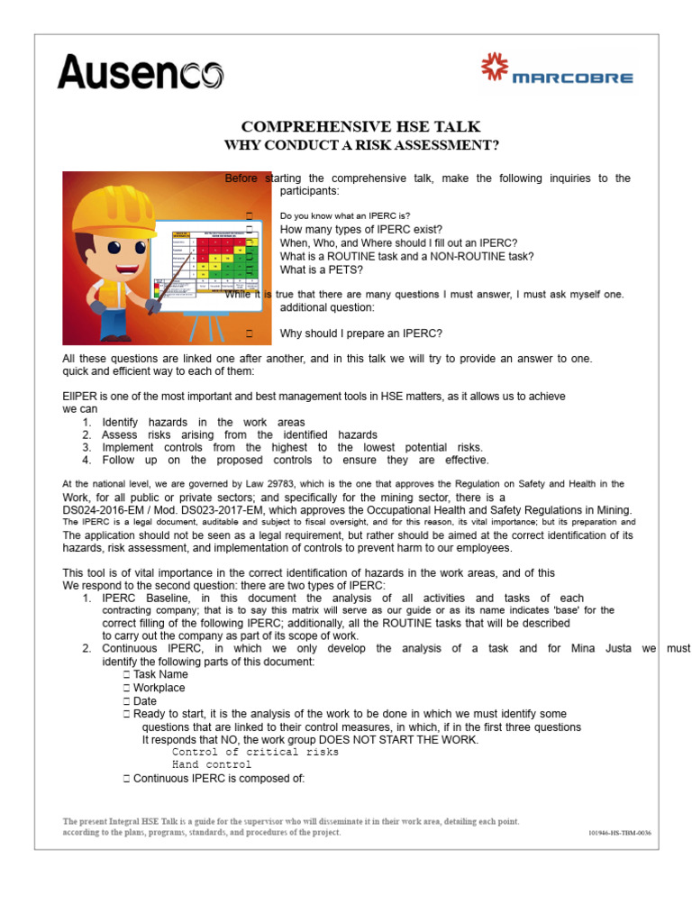 Continuous Hyper Talk | PDF | Risk | Occupational Safety And Health