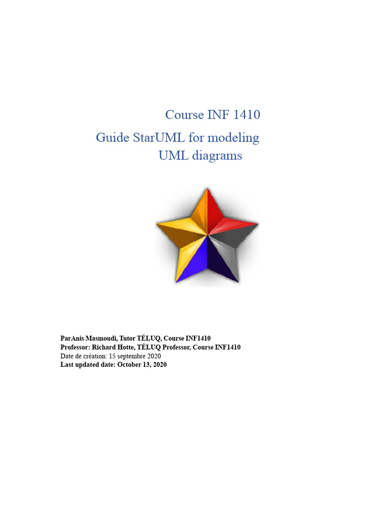 StarUML UML Diagram Modeling Guide | PDF | Use Case | Unified Modeling ...