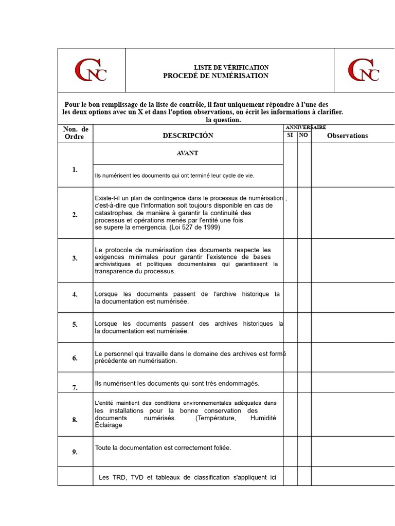 Vérification du Processus de Numérisation | PDF | Informatique