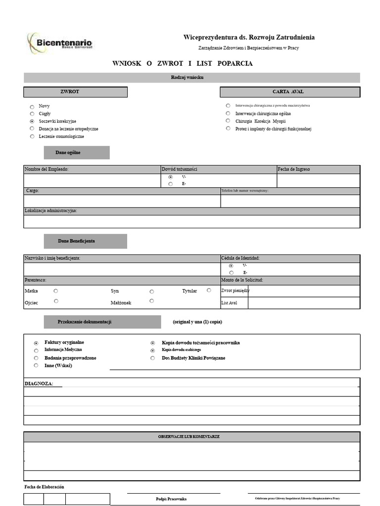 Format Listu Rekomendacyjnego I Zwrotów | PDF