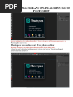 Photopea Basics and Tutorial Guide | PDF | Adobe Photoshop | Software