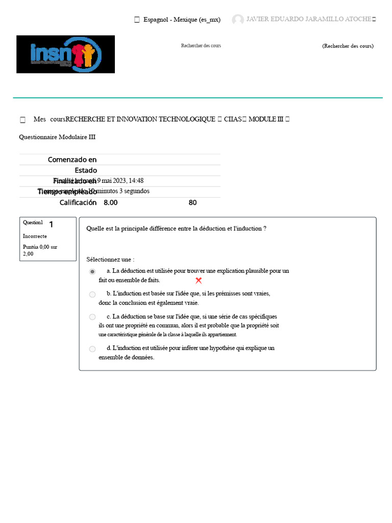 Solution - Questionnaire Modular III PDF | PDF | Induction (logique ...