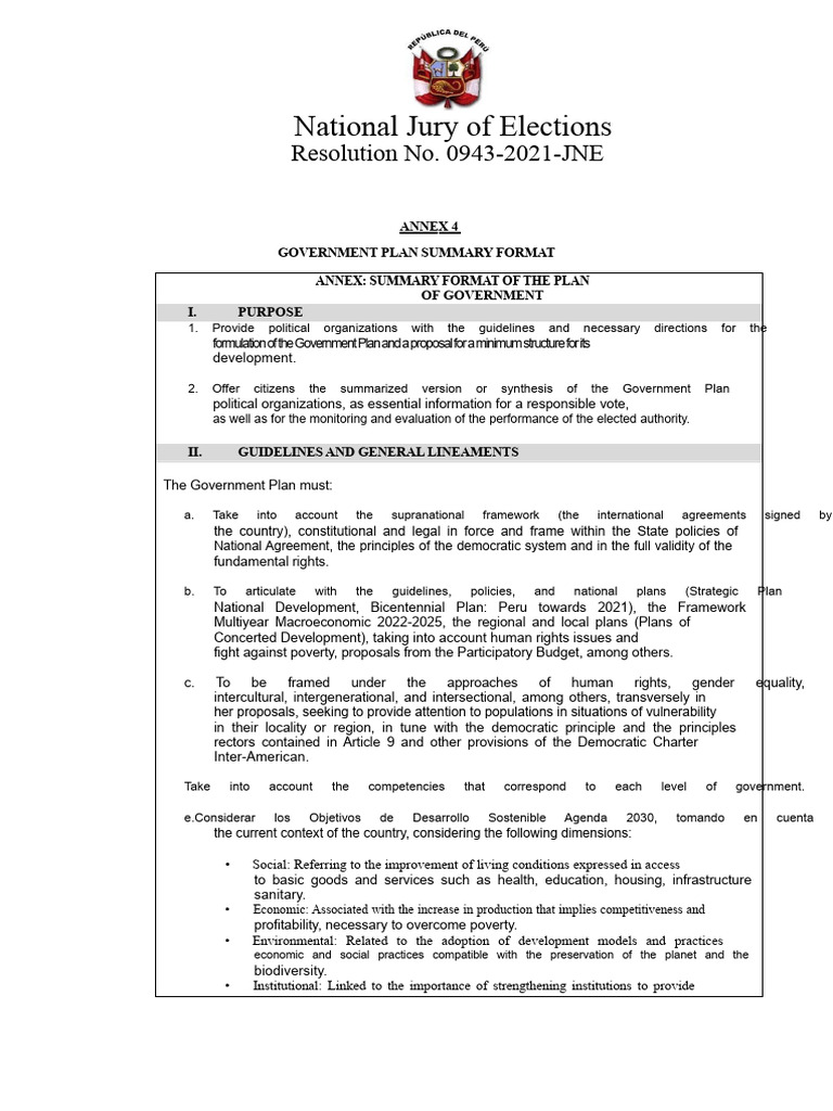 Government Plan Format | PDF | Policy