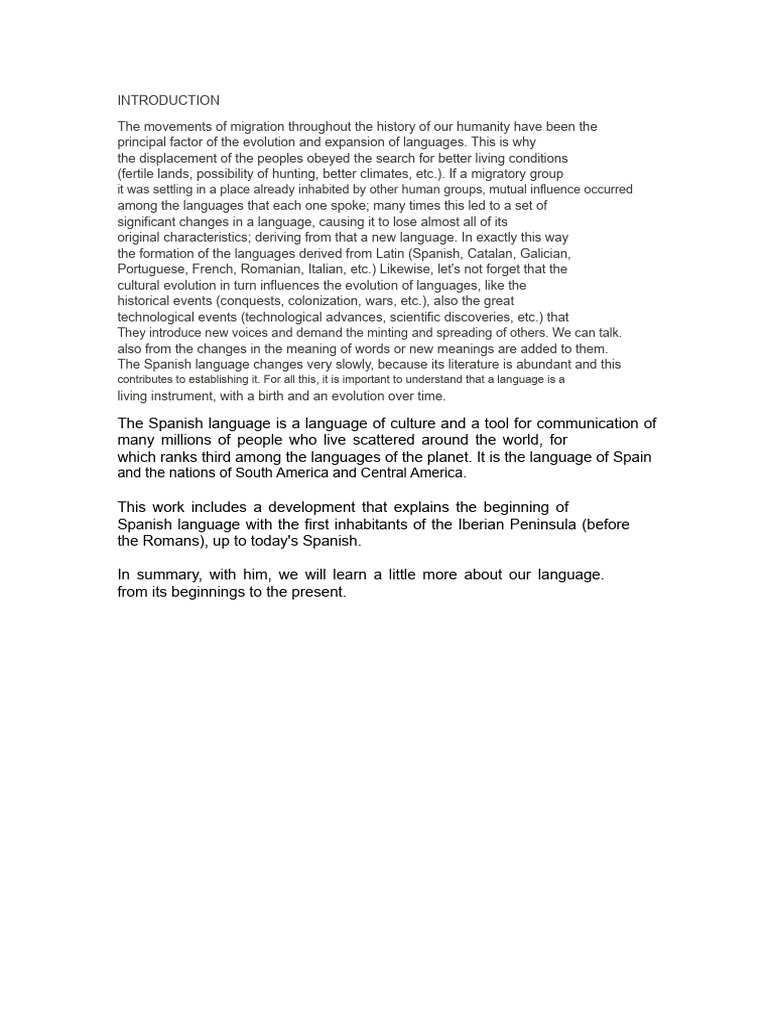 Introduction and Conclusion | PDF | Spanish Language | Latin