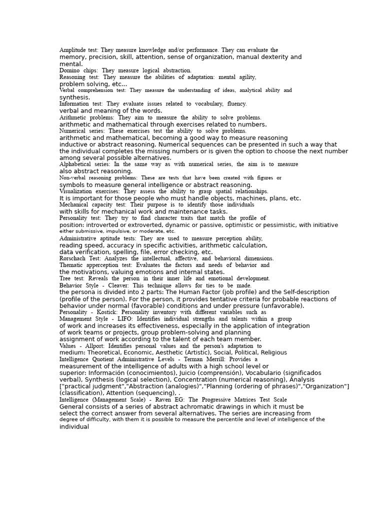 Comprehensive Guide to Intelligence Tests | PDF | Reason | Intelligence