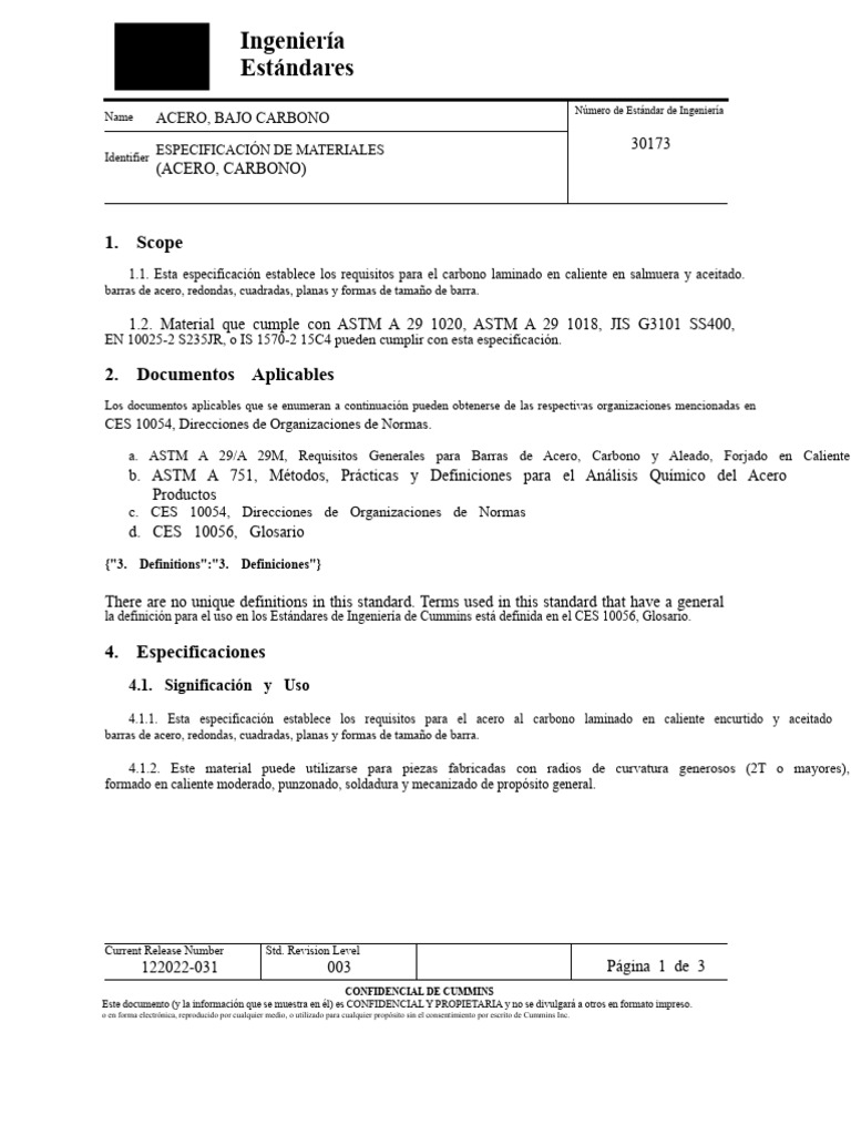 30173-Rev 003 | PDF | Acero | Materiales de construcción