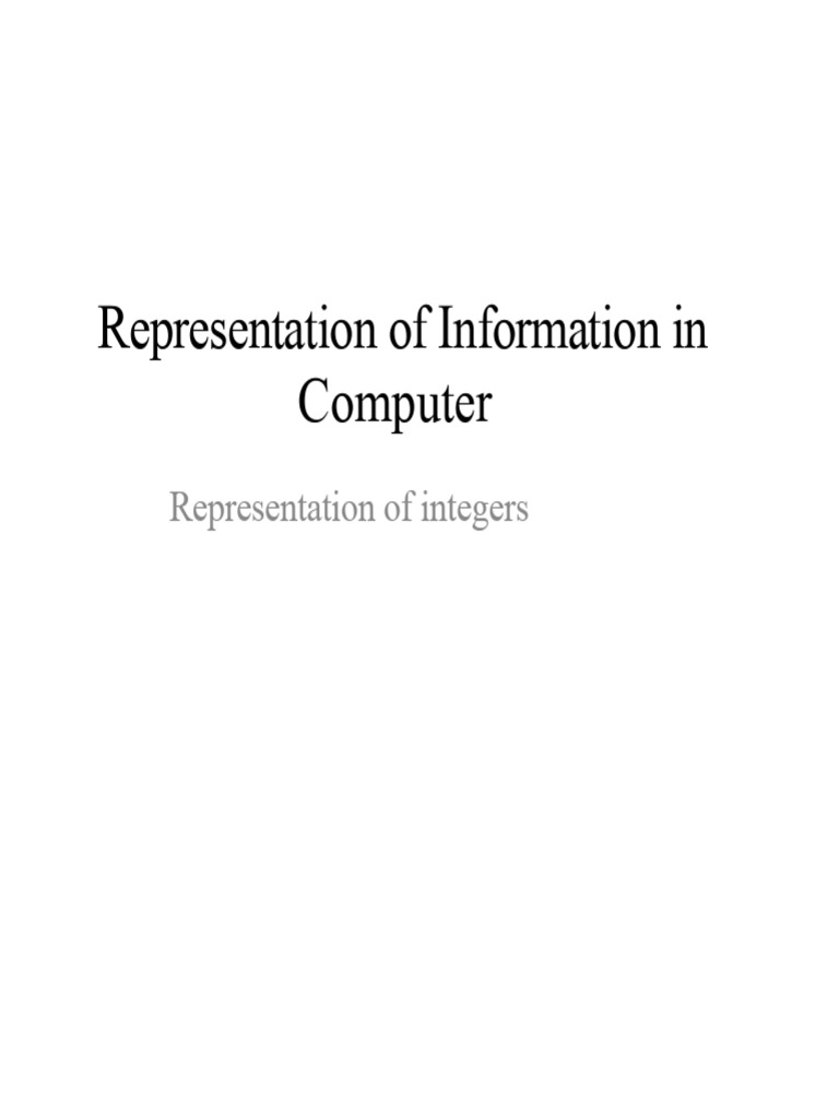 Binary Data Representation Explained | PDF | Bit | Mathematical Notation