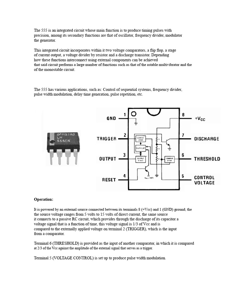 The 555 | PDF | Electrical Circuits | Electricity