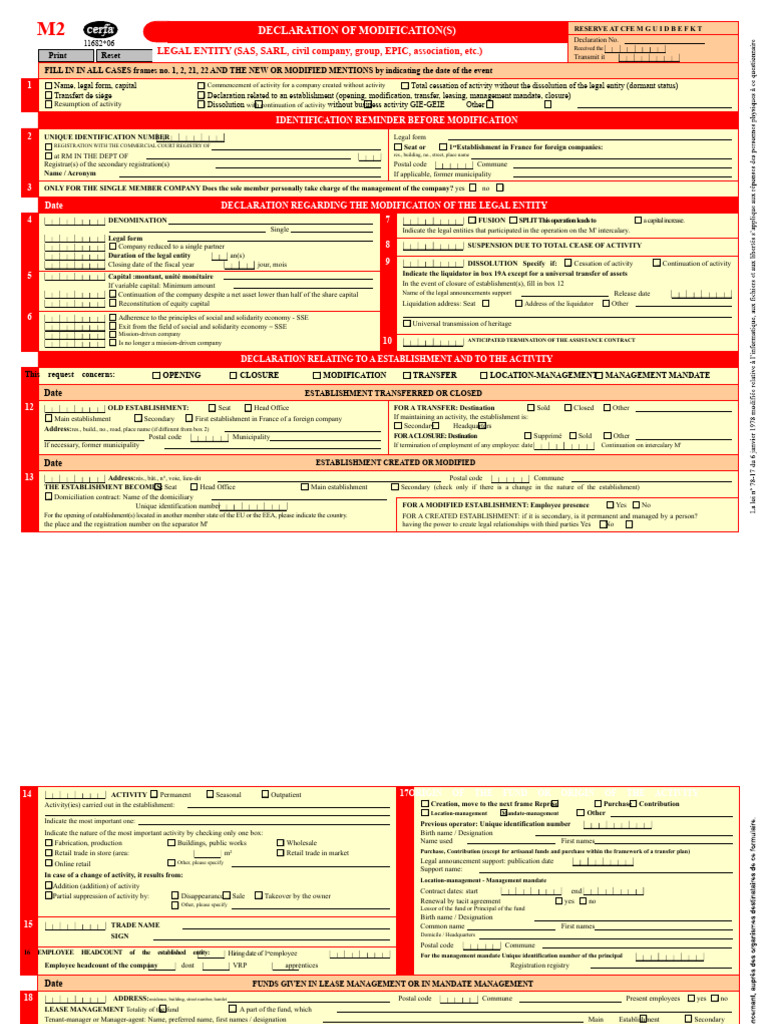 Legal Entity Modification Declaration Form | PDF | Lease | Business