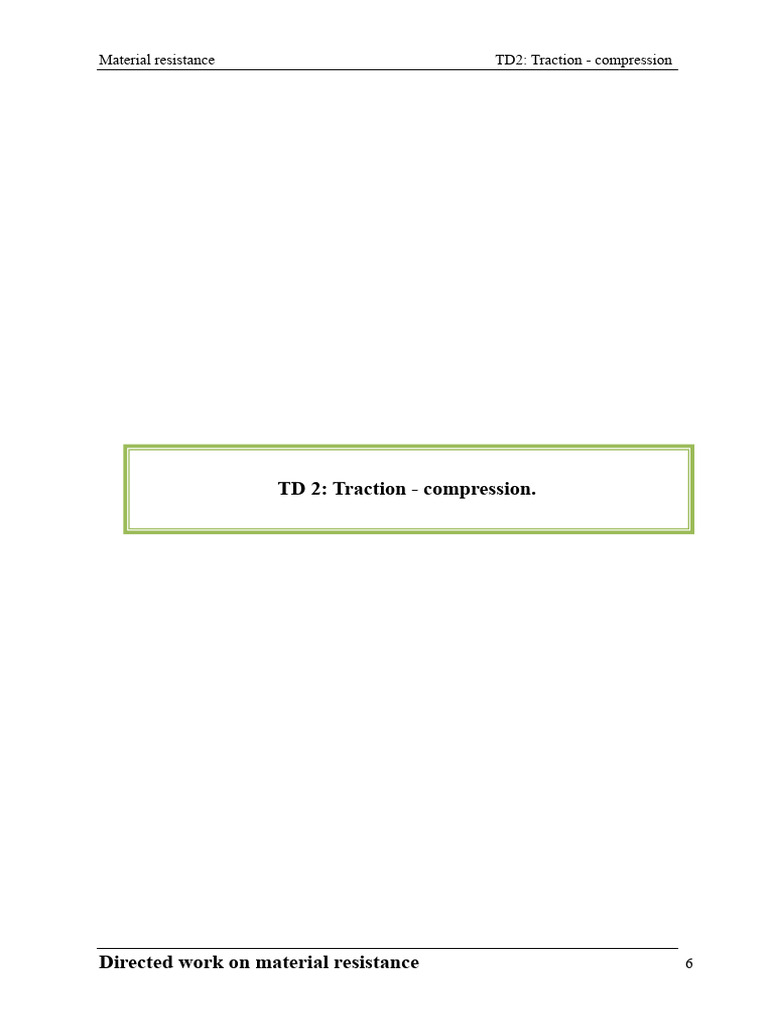 Material Resistance: Traction & Compression Exercises | PDF | Stress ...