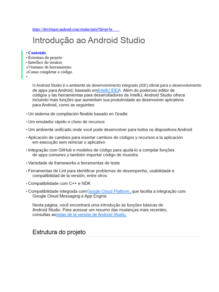Introdução ao Android Studio IDE | PDF | Controle de versão | Android ...
