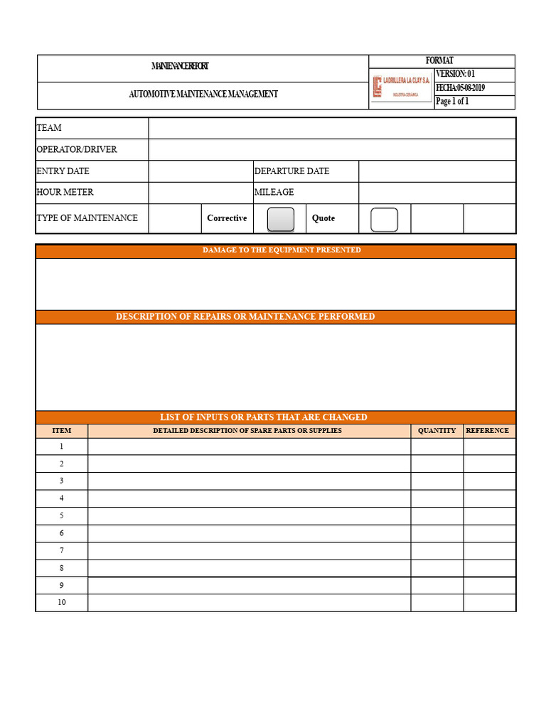 Automotive Maintenance Report 2019 | PDF