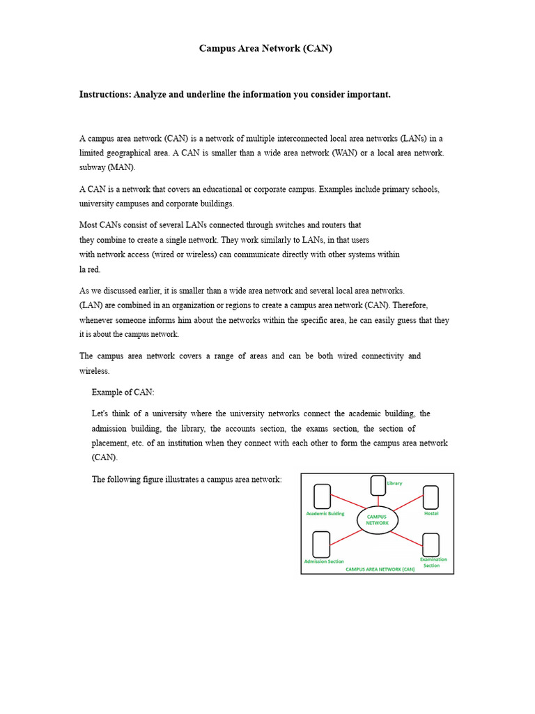 Campus Area Network | PDF | Computer Network | Local Area Network