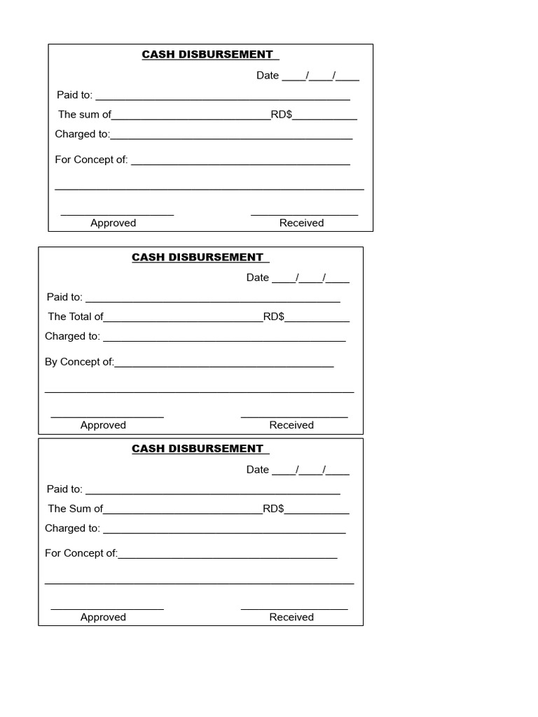 Disbursement Paper | PDF