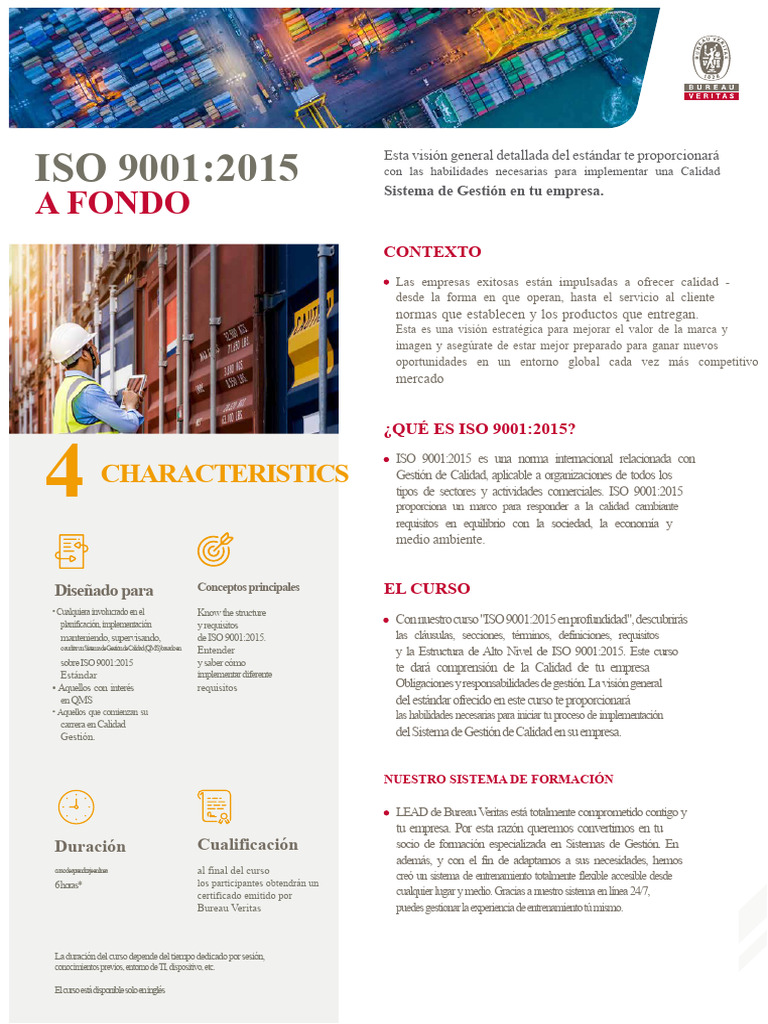 Curso ISO 9001:2015 en Profundidad | PDF | Sistema de manejo de calidad ...