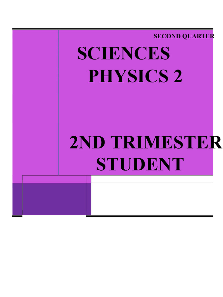 2nd Year 2nd Term Student Physics Workbook | PDF | Electromagnetic ...