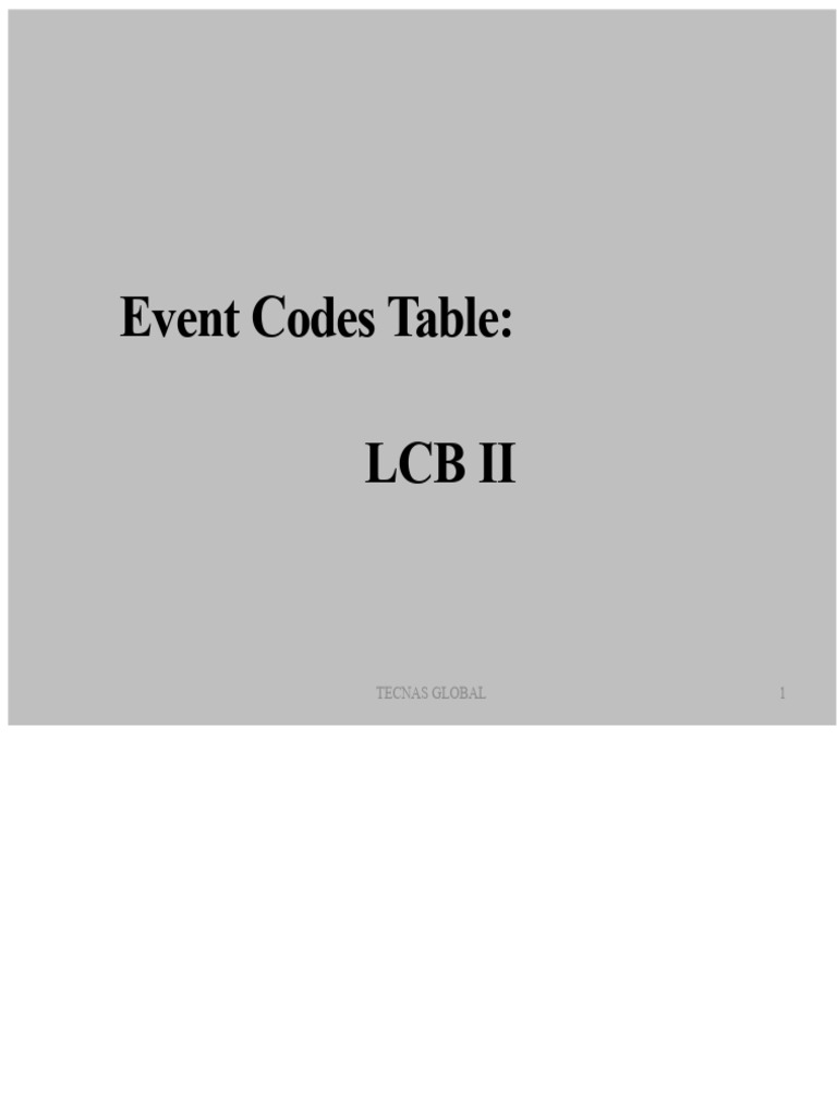 Elevator Event Codes and Descriptions | PDF