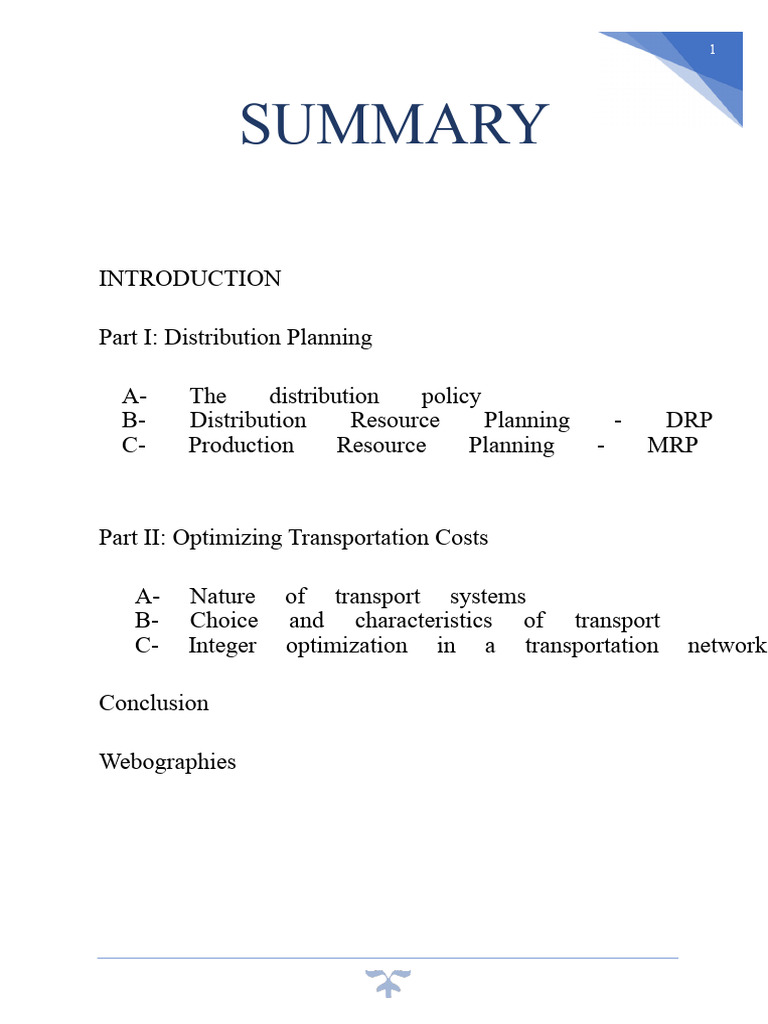 Distribution Logistics and Optimization Guide | PDF | Logistics | Transport