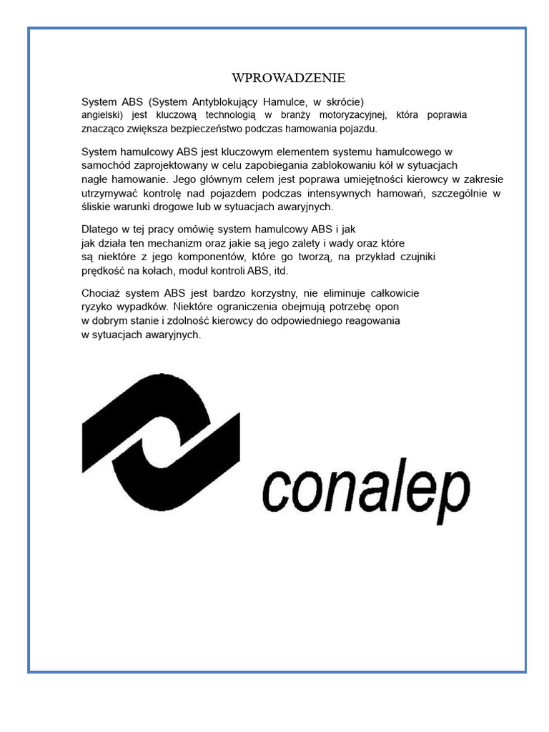WPROWADZENIE I Wnioski ABS | PDF