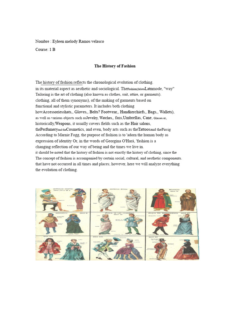 History of Fashion | PDF | Clothing | Skirt