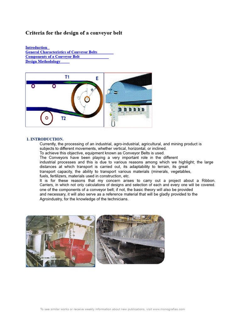 Conveyor Belt Design Criteria Guide | PDF | Force | Brake