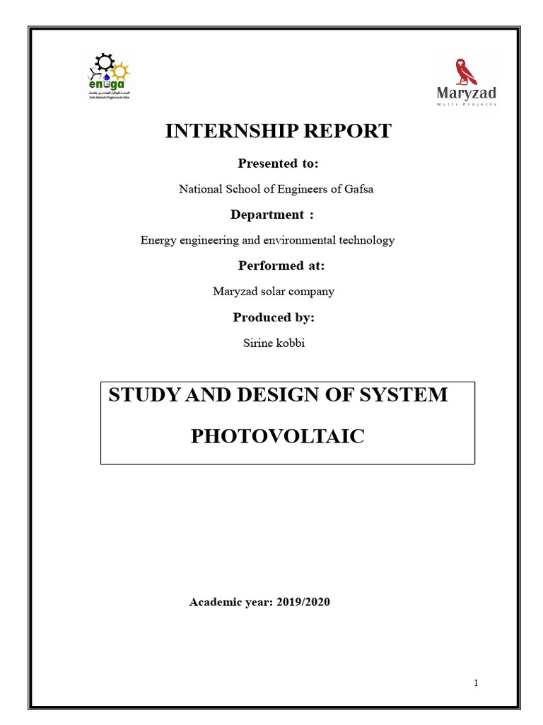 Photovoltaic System Design Report | PDF | Photovoltaics | Photovoltaic ...